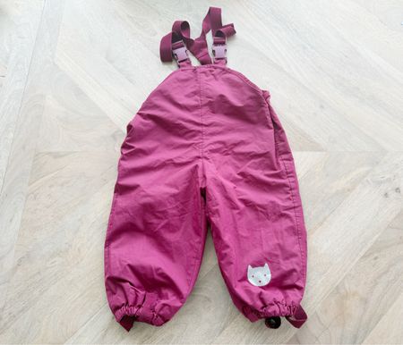Gefütterte Regenhose Tchibo, Gr. 74/80 (Gummis defekt)
