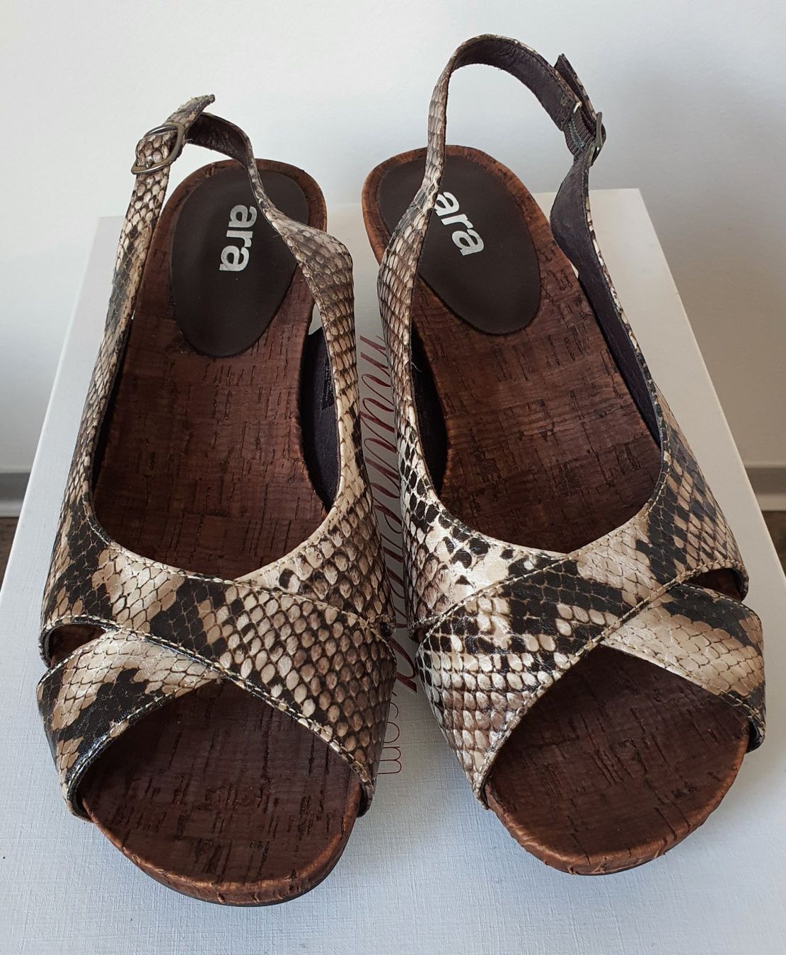 Ara Damenschuhe: Ara Sandalen mit Blockabsatz in Pythonoptik – Neu und originalverpackt aus Weiach von sim_8s27