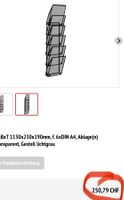 %neuer Wandprospekthalter für DIN A4, 6 Ablagen, Gestell
