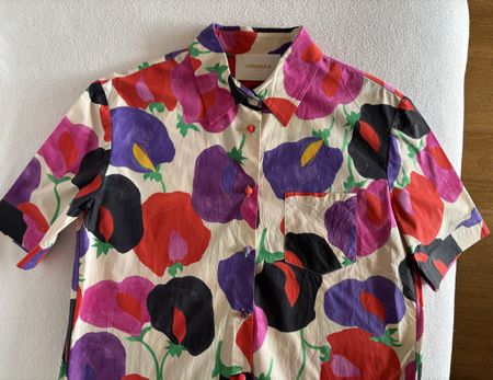 Camicia da donna Double J4 con fiori taglia L nuova