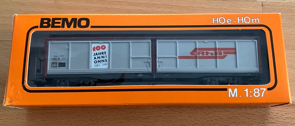 Bemo Modelleisenbahnen: Bemo 2278-1 Güterwagen 100 Jahre RhB – Neu (gemäss Beschreibung) aus Schöftland von Jona640