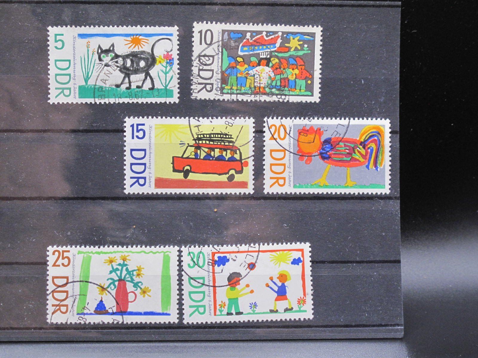 Tutti i francobolli: DDR 1967 Kinderzeichnungen – Usato da Wil SG venduto da fva01
