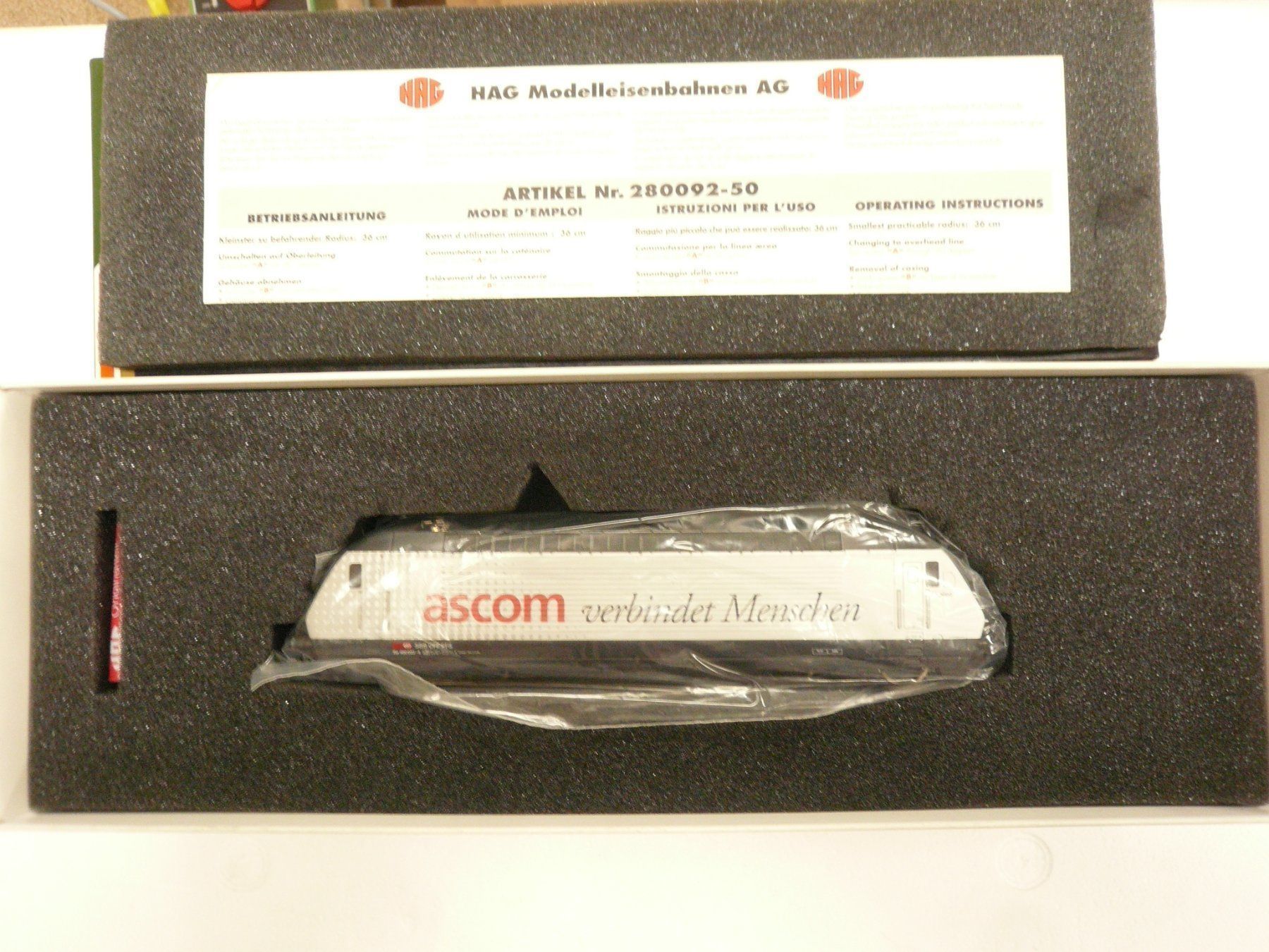 Hag Modellini di ferrovie: HAG " ASCOM " DC   NEU UND OVP   ANALOG – Nuovo e nell'imballaggio originale da Pfaffnau venduto da nolff 4
