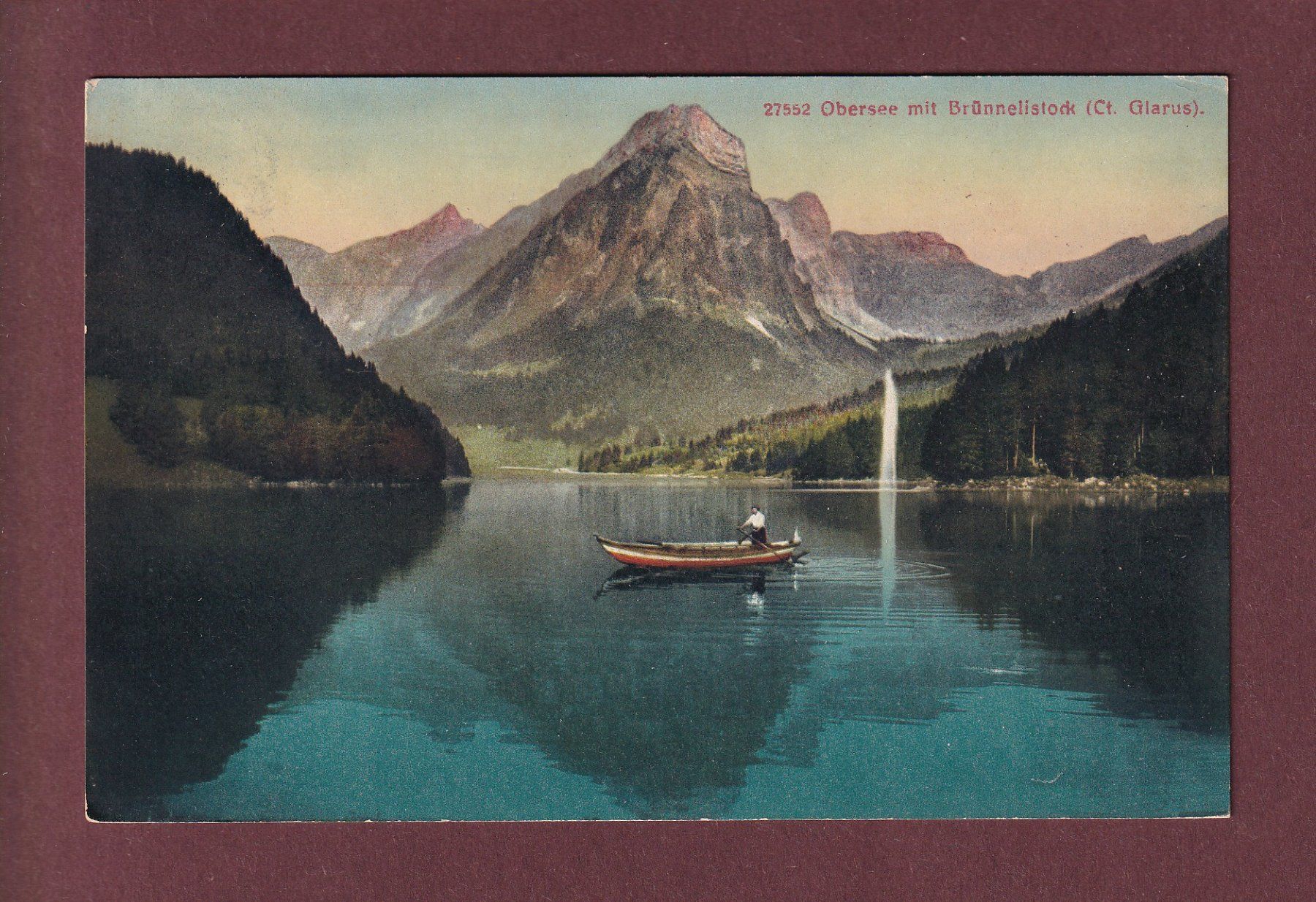 Cartoline postali: OBERSEE - Brünnelistock - Boot - 1919 – Usato da Pully venduto da nicecards