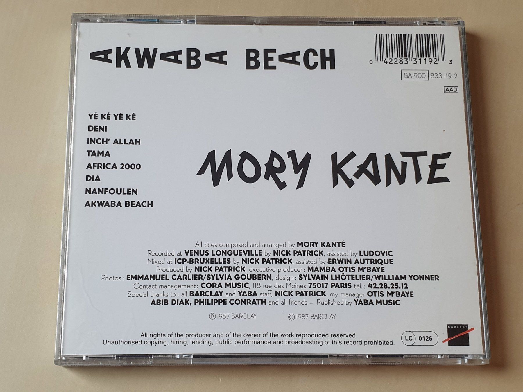 CD: Mory Kante Akwaba Beach – Usato da Stansstad venduto da collectorsshop 1