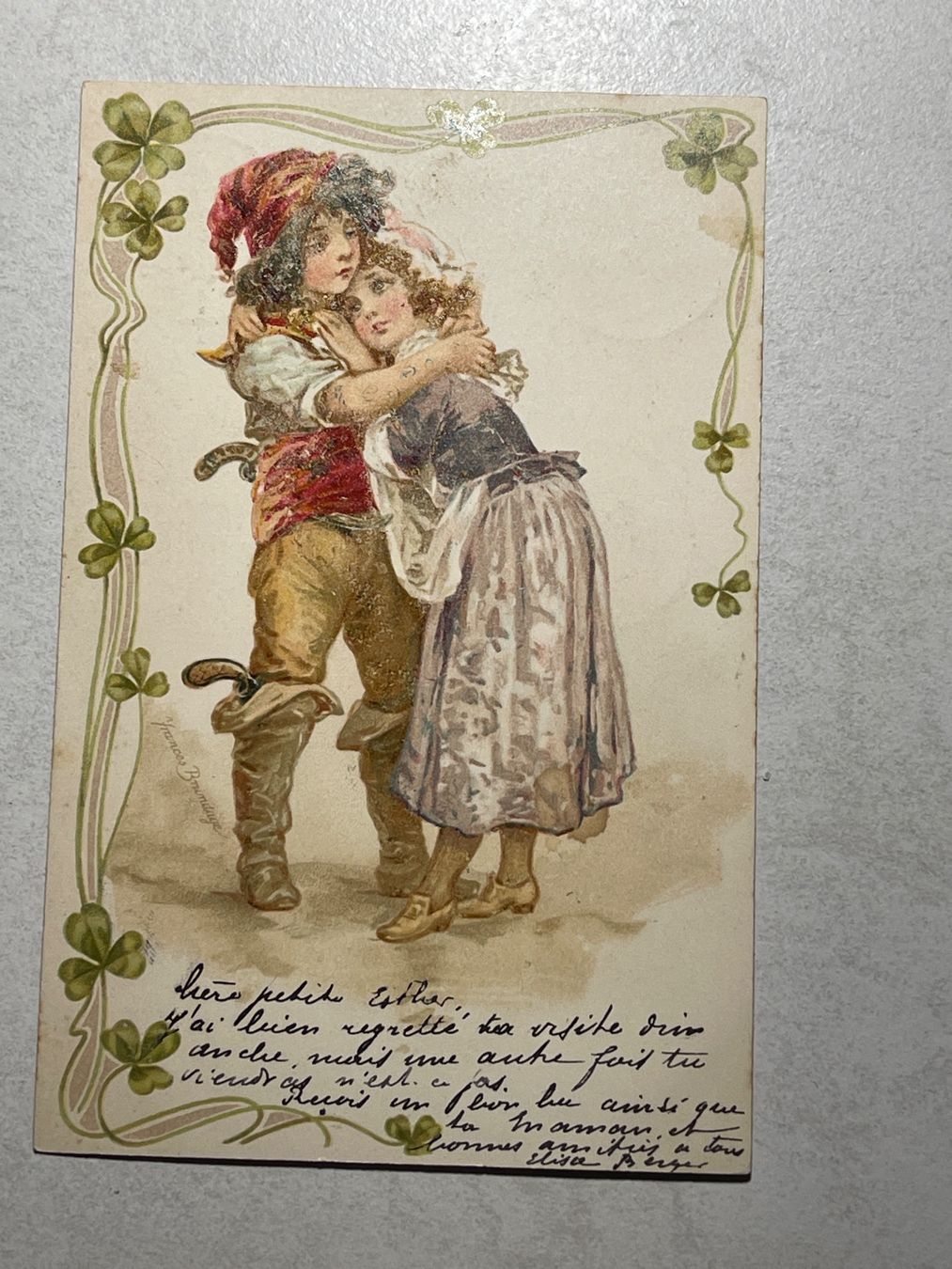 Cartoline postali: Romantik Ansichtskarte, Kinderpaar, – Usato da Strengelbach venduto da Aschatan5