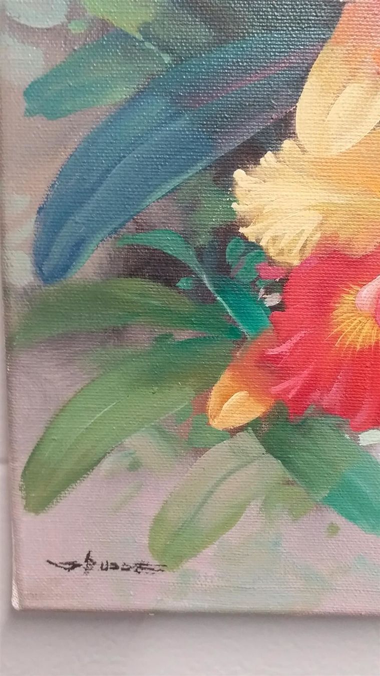 Gemälde: Busdee "Orchideen" Gemälde – Gebraucht aus Zürich von Galerie-Kunst 1