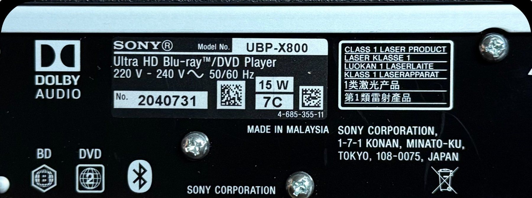 Sony Heimkino: Sony Ubp-X800 Blu-ray Player – Gebraucht aus Biberstein von Paegger1 4
