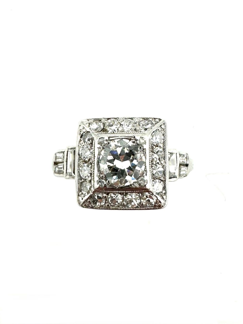 Anelli: Bague Art-Déco platine et diamants – Usato da Renens VD venduto da Diademe.sarl