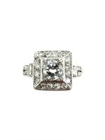Bague Art-Déco platine et diamants
