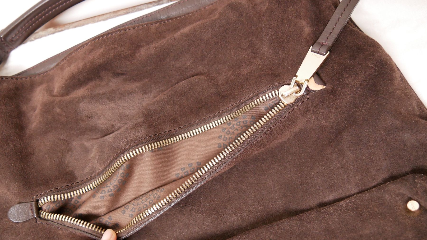Abro Borse da donna: Abro Wildledertasche braun Shopper weiches Leder echt – Nuovo e nell'imballaggio originale da Zürich venduto da julia_vina 7