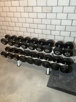 Kurzhantel Set mit Ständer, gebraucht 25kg - 45kg