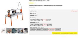 Nass-Schneidemaschine mit Laser