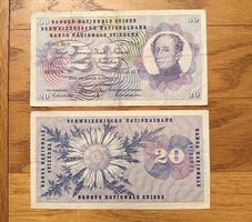 Deux Billets de banque: 5ème émission, 20 francs, Dufour