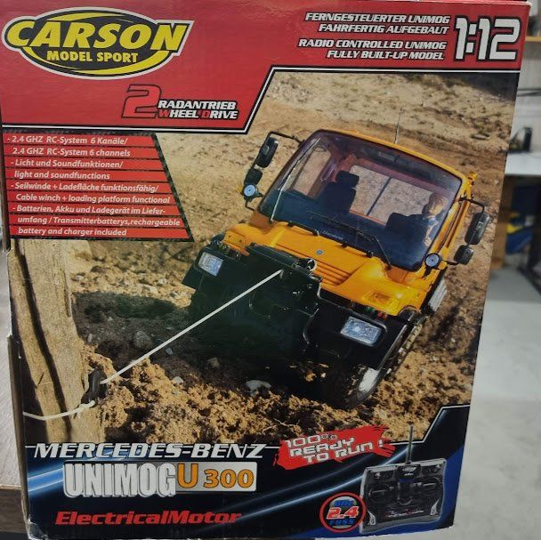 Unimog Modellini d'auto: Unimog U300 mit Seilwinde M: 1:12 Model – Nuovo e nell'imballaggio originale da Meggen venduto da baerli1976 2