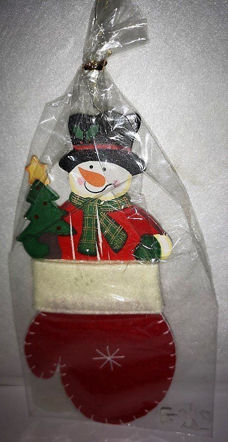 Statuette: Weihnachtssäckli Schneemann – Nuovo e nell'imballaggio originale da Lutzenberg venduto da Pinschi01