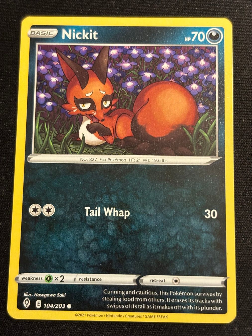 Pokémon Carte collezionabili: Pokemon Nickit - Evolving-Skies 104/203 - English – Usato da Bern venduto da Big_GS