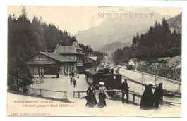 Brünig (BE) Bahnhof - Dampfzug - Schwingfest-Stempel - 1904