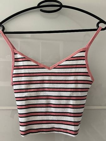 Top coral, schwarz, weiss Grösse XS