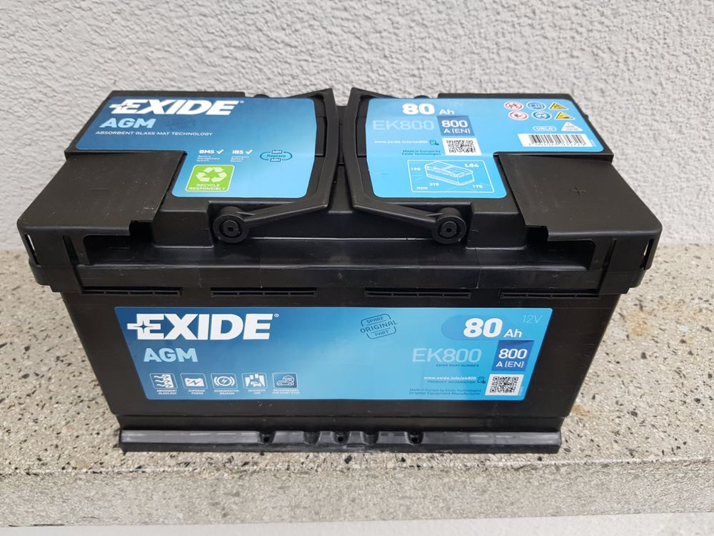 Autobatterie, AGM, 80Ah, für start / stop, NEU, auch SA/SO!