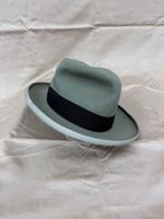 Vintage Hückel Homburg Hat – Grey with Black Band –Size 54cm