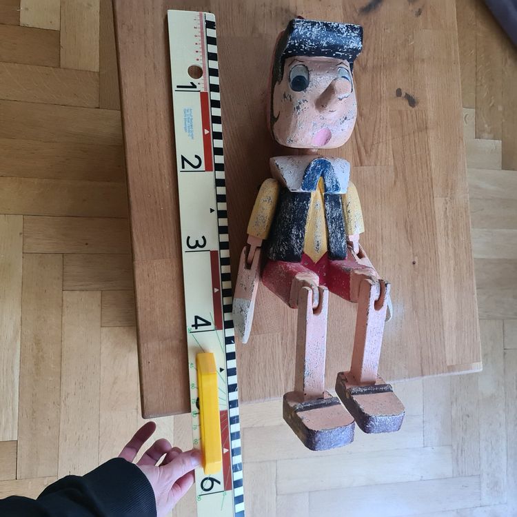 Pinocchio en Bois Vintage Modèle Articulé - Label Emmaüs