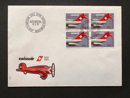 Swissair Jubiläums-Flug Basel-Zürich 1981  (R96)
