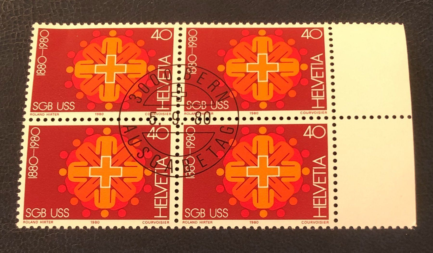Tutti i francobolli: 4 er Block Nr.643 mit Vollstempel Bern – Usato da Aarau venduto da Billa007