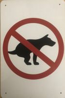 Blechschild Hunde verboten Wiese Kot Dog Spielplatz Leine