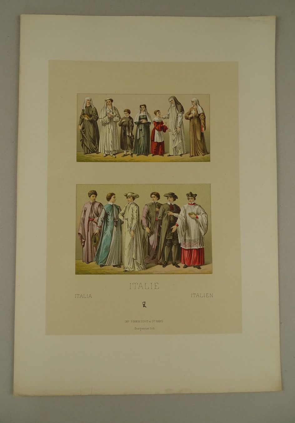 Grafiken & Lithographien: ITALIEN, 8 CHROMOLITHOGRAPHIEN UM 1890 – Gebraucht aus Grüningen von Kartensammler 5
