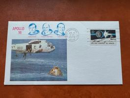 Brief Apollo 16 Wasserung 1972  (R48)
