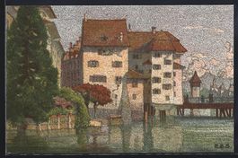 Ernst E.Schlatter: Luzern, Partie an der