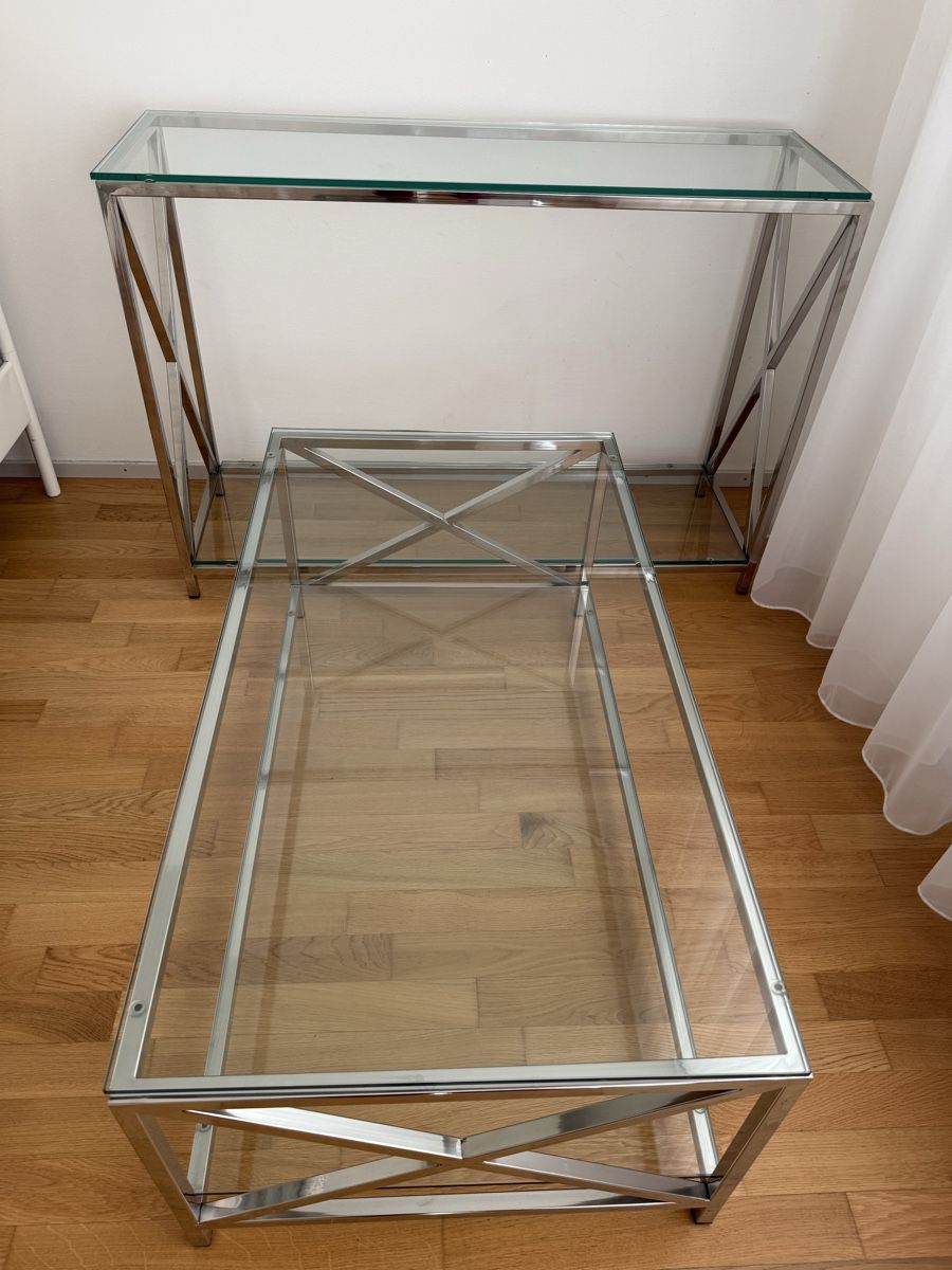Tavoli: Konsolentisch & Couchtisch aus Glas & Chrom, modern – Usato da Zürich venduto da age5. 1