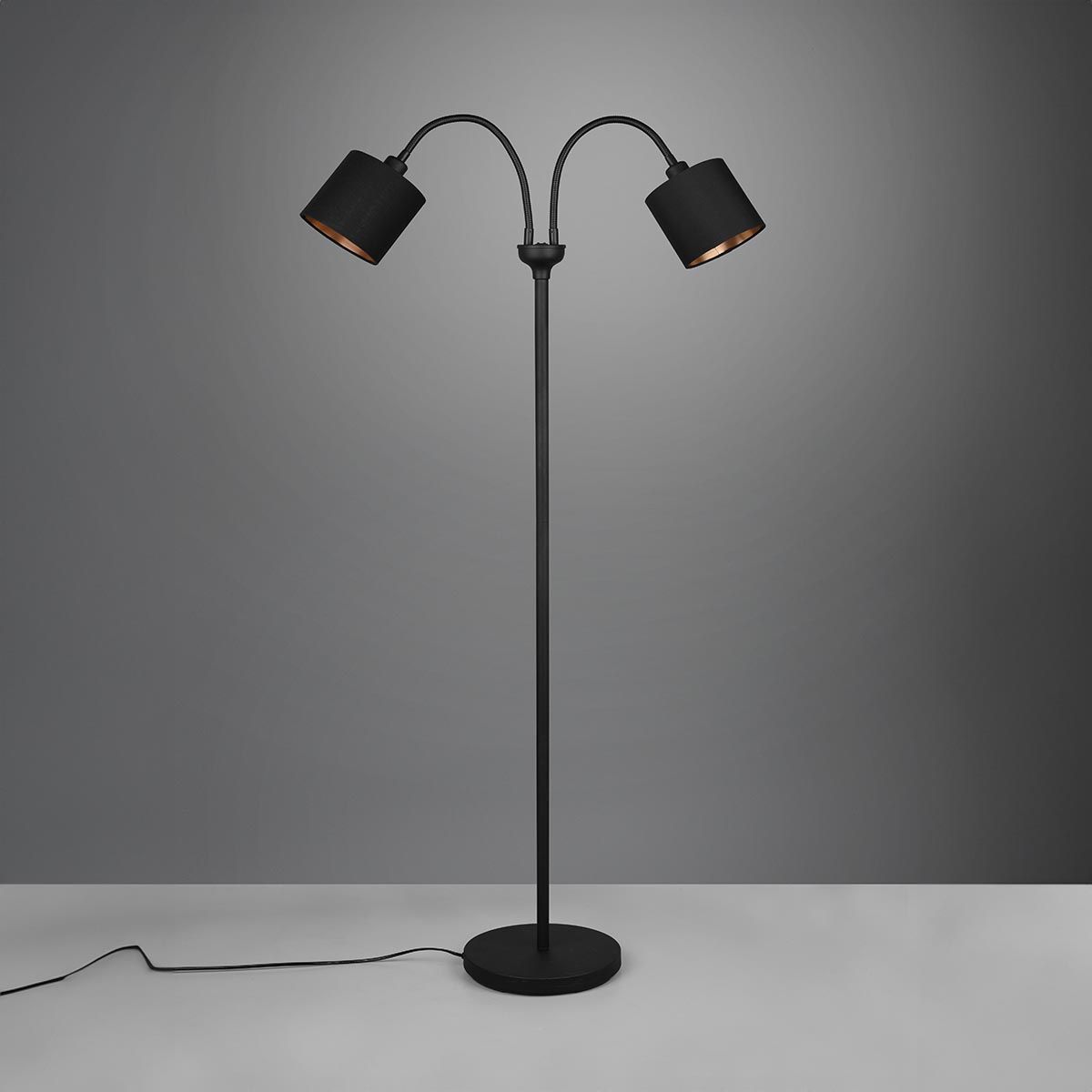 Lampade: Stehleuchte, Stoff, Schwarz, 130 cm – Nuovo (secondo la descrizione) da Kreuzlingen venduto da Smart-Light 1