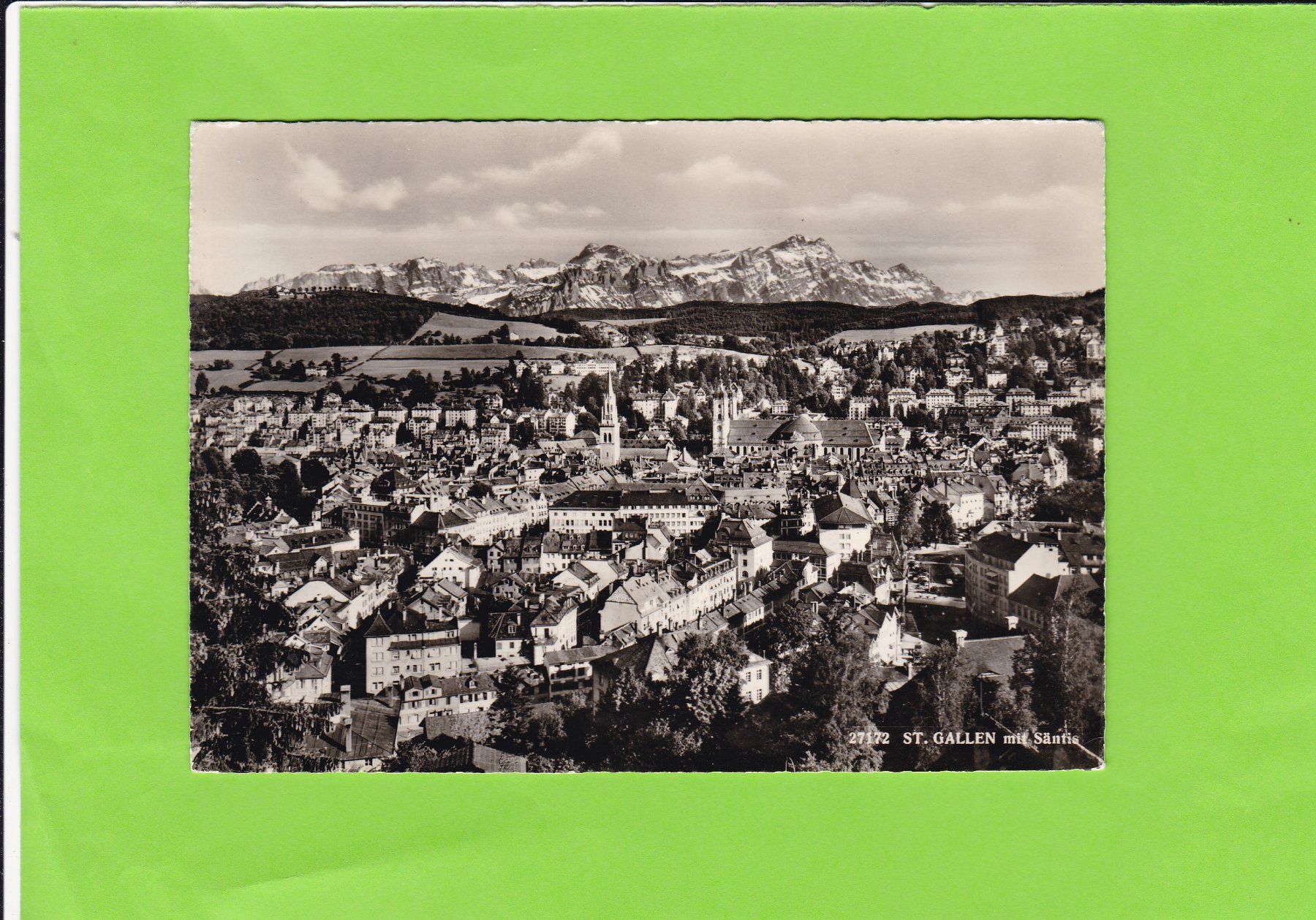 Cartoline postali: St. Gallen mit Säntis – Usato da St. Peterzell venduto da neckertal