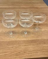 Antike Champagnerschalen (Coupes)  5er Set, um 1900