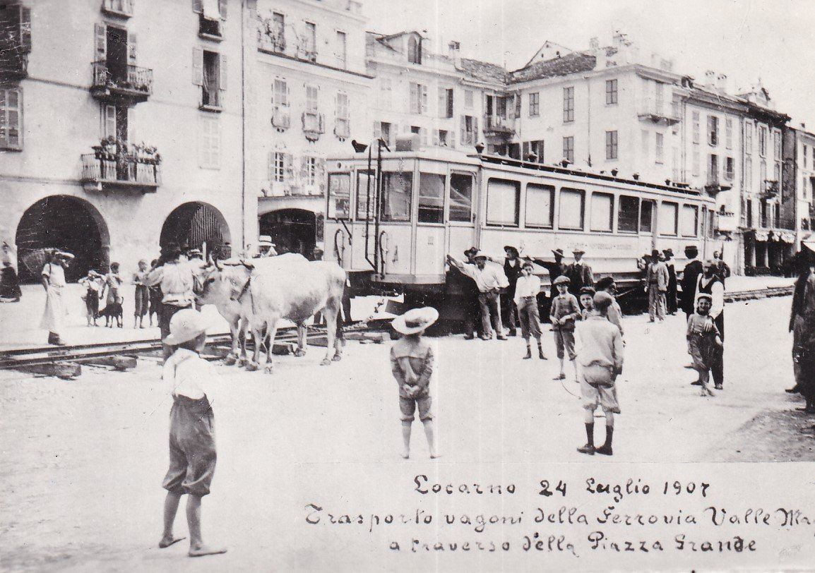Cartoline postali: Locarno   TI  -     Maggiatal-Bahn       anno 1908 – Usato da Brig venduto da Valcards54