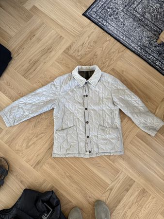 Barbour Quilted Jacket Light Beige Size M - Great Condition!