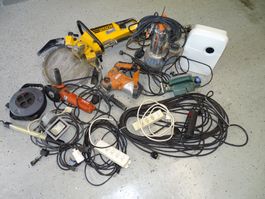 Werkzeugkonvolut Baustelle Bohrmaschine Ringsäge Flex Hilti