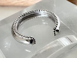 Ohrklemme-Ear Cuff Silber minimalistisch edel ohne Ohrloch