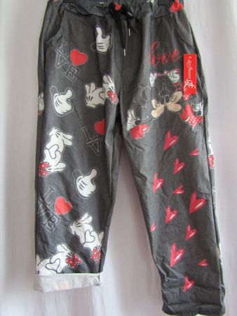 Gr. 50/60 Crash-Stretch Hose "Mickey-Minnie-Mouse" Schwarz