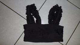 Damen Bandeau-Top mit Trägern schwarz / H&M / 36