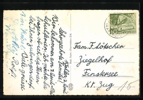 Cartoline postali: AK Wohlen, Blick auf das Schulhaus – Usato da Berlin venduto da bartko-reher 1