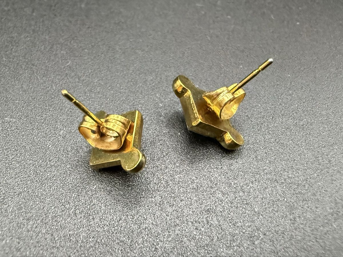Orecchini pendenti & Orecchini a lobo: Vintage Goldfarbene Ohrringe mit Strasssteinen – Usato da Lamone venduto da LaCantinaMagica 5