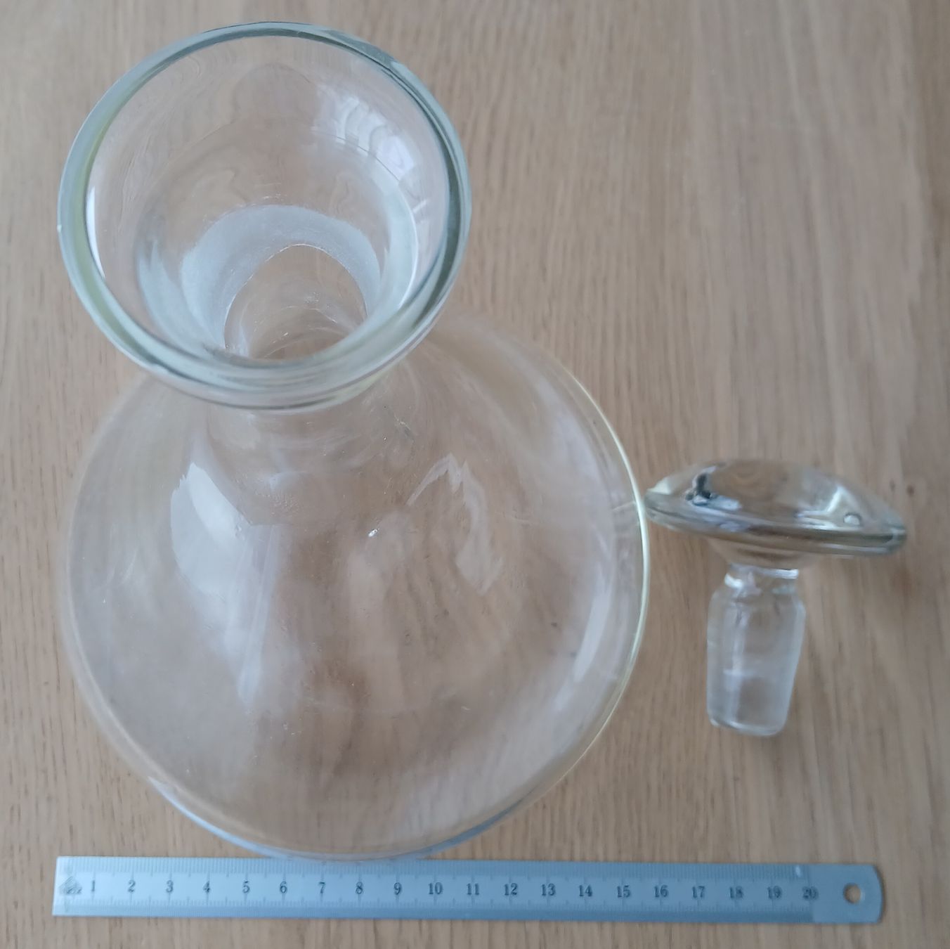 Caraffe: Glaskaraffe mit Stopfen Höhe 24 cm transparenter Zustand – Usato da Frasnacht venduto da ale_g288 2