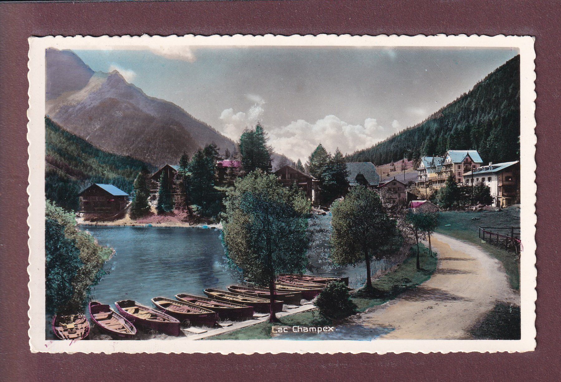 Cartoline postali: LAC CHAMPEX - 1957 – Usato da Pully venduto da nicecards