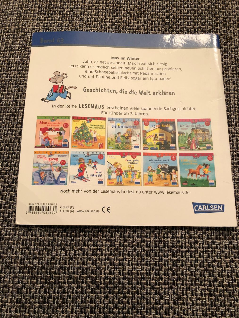 Libri: Lesemaus - Max im Winter - Band 63 – Usato da Langnau am Albis venduto da snla_scc9 1