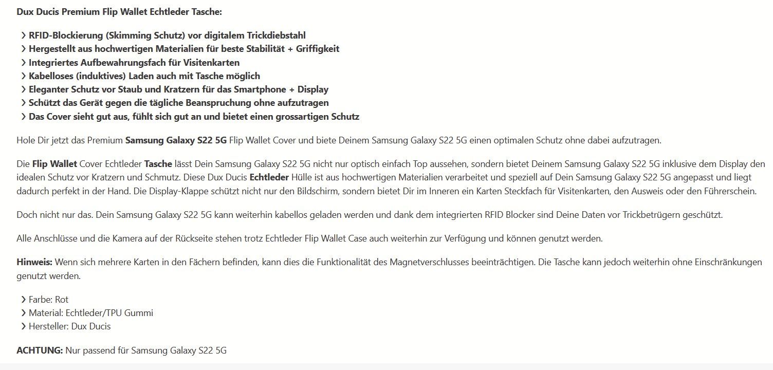 Samsung Handys / Smartphones: Samsung Galaxy S24 Handyhülle Echtleder rot – Neu und originalverpackt aus Bauma von claridad 1