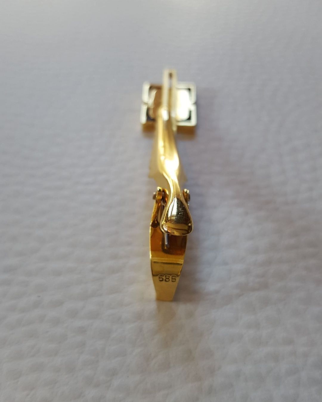 Ciondoli: Gold 585 Massiv Krawattennadel mit lapiz – Usato da Wald ZH venduto da Dasilver 2