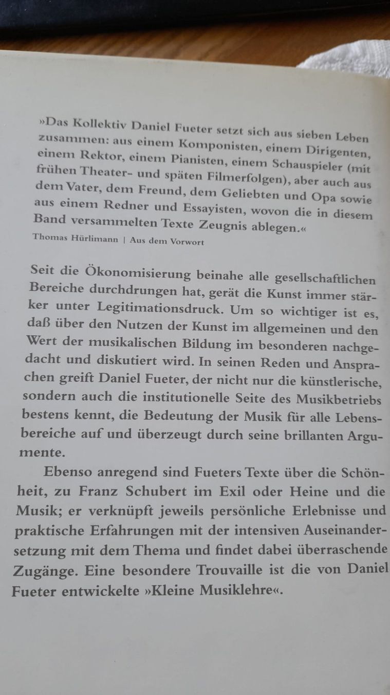 Libri: Daniel Fueter gebundenes Buch Kontrapunkte u Koloraturen – Nuovo (secondo la descrizione) da Zuerich venduto da Mykid 5